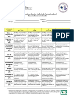 Descriptores de Evaluación 6ta Feria de Matemática Local Fisicos y Contenido