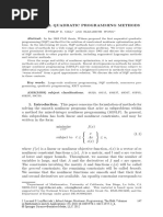 Sequential Quadratic Programming Methods: Abstract. in His 1963 PHD Thesis, Wilson Proposed The First Sequential Quadratic