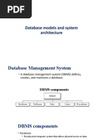 Database Models and System Architecture