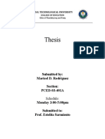 Thesis: Submitted By: Maricel D. Rodriguez Section: PCED-03-401A
