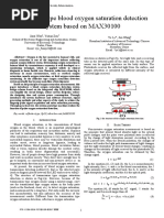 Reflective Type Blood Oxygen Saturation Detection System Based On MAX30100