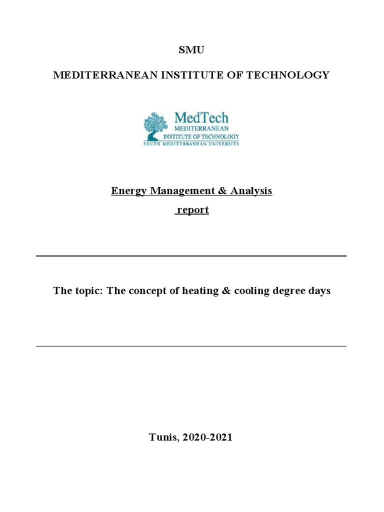 Heating and Coling Degree Days Report . Download Free PDF Regression Analysis Linear