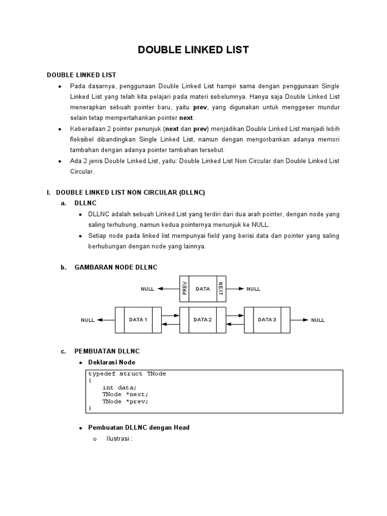 Modul 8 - Double Linked List | PDF
