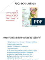 Recursos Do Subsolo