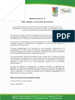 Boletín de Prensa - Caldas, Antioquia Sin Casos Activos de Coronavirus