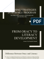 Teaching Strategies for Literacy Development