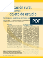 Educación rural como objeto de estudio