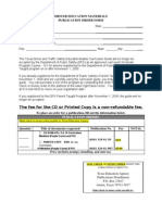 Curriculum Order Form