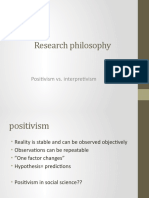 Research Philosophy: Positivism vs. Interpretivism