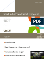 Sport Economics 5 Semester 3 - 4 Sport Industry and Sport Economics