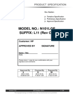 Model No.: N101Lge SUFFIX: L11 (Rev C1) : Product Specification