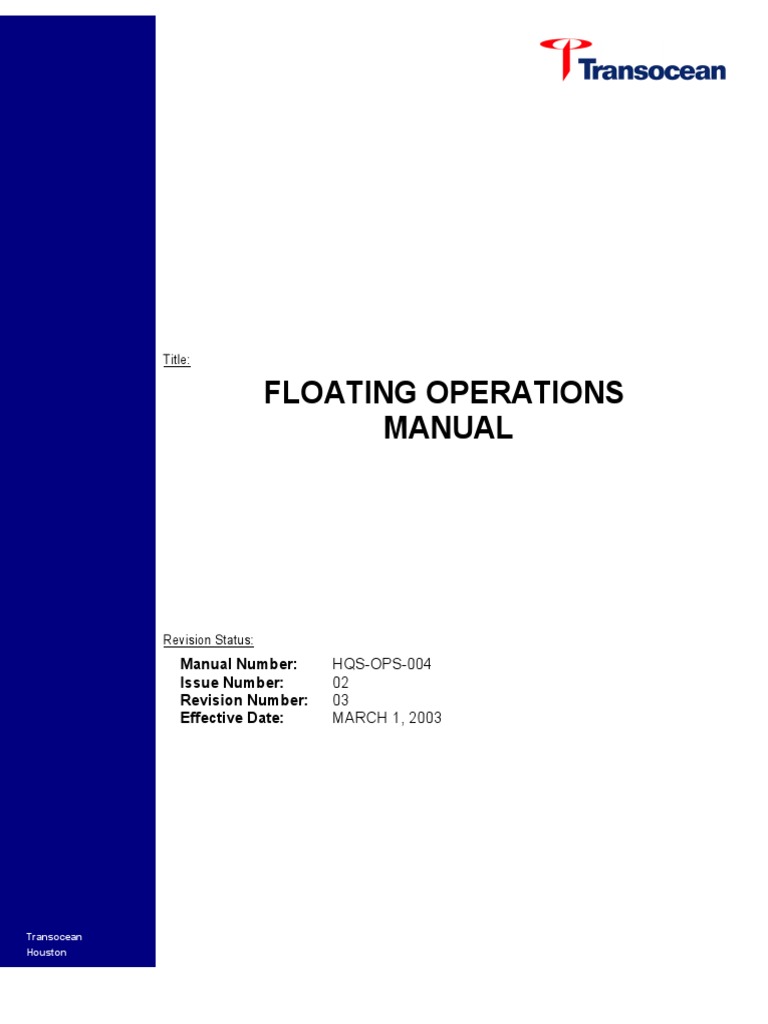 Floating Operations Manual Overview | PDF | Navigation | Sailor