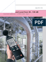 Measuring Sound Level Instruments from 30 to 130 dB