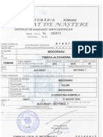 Certificat Nastere Modoranu Timeea Alexandra