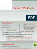 Class 6 - Computer - Excel - Chap1