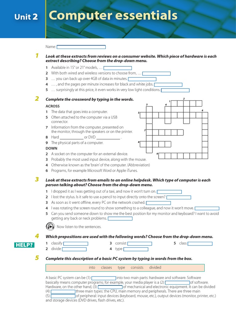 Computer Essentials: Unit 2 Overview | PDF | Computer Hardware ...