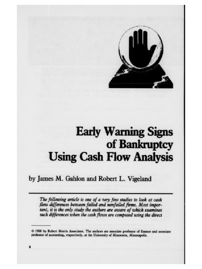 Early Warning Signs of Bankruptcy Using Cash Flow Analysis PDF