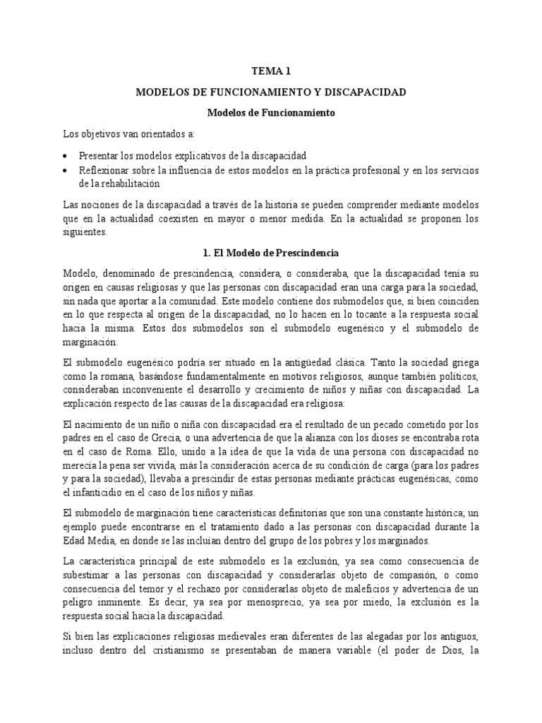 Modelos de Discapacidad y su Impacto | PDF | Invalidez | Discriminación