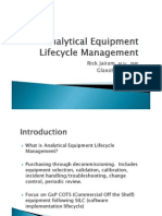 Analytical Equipment Lifecycle Management