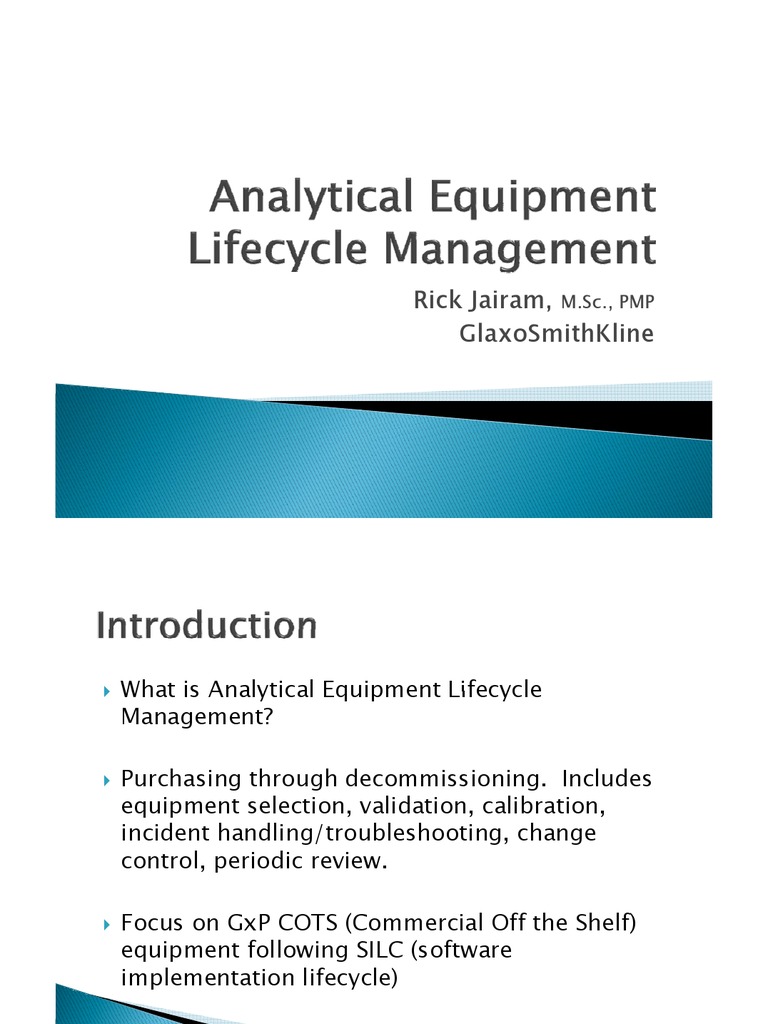 Analytical Equipment Lifecycle Management | PDF | Verification And ...