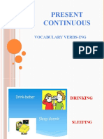 Present Continuous: Vocabulary Verbs-Ing