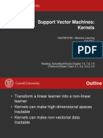 Support Vector Machines: Kernels: CS4780/5780 - Machine Learning Fall 2011 Thorsten Joachims Cornell University