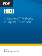 Improving IT Maturity in Higher Education: Sponsored by