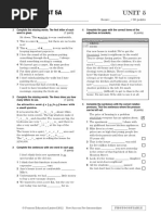 Language Test 5A: Unit 5