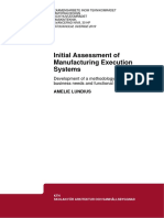 Initial Assessment of Manufacturing Execution Systems