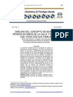 Analisis Del Concepto de Muerte o Perdida en Niños de La Calle y en Niños Que Viven Con Sus Familias