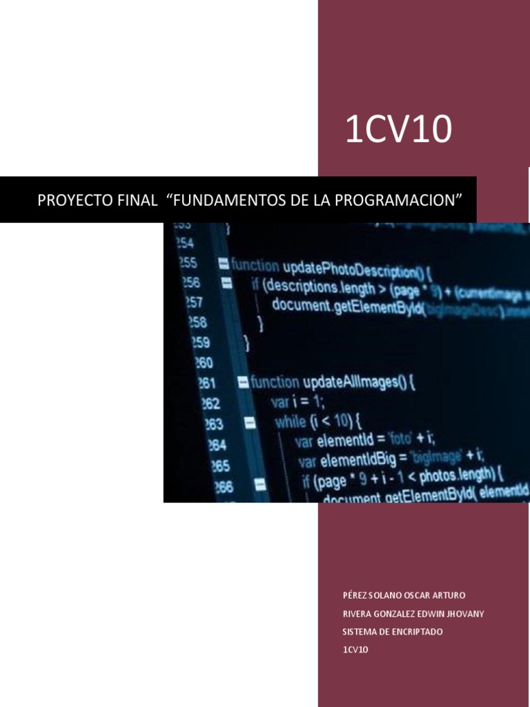 PROYECTO FINAL C++ Fundamentos de La Programacion | PDF | C ...