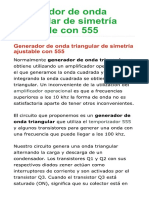 Generador de Onda Triangular de Simetría Ajustable Con 555