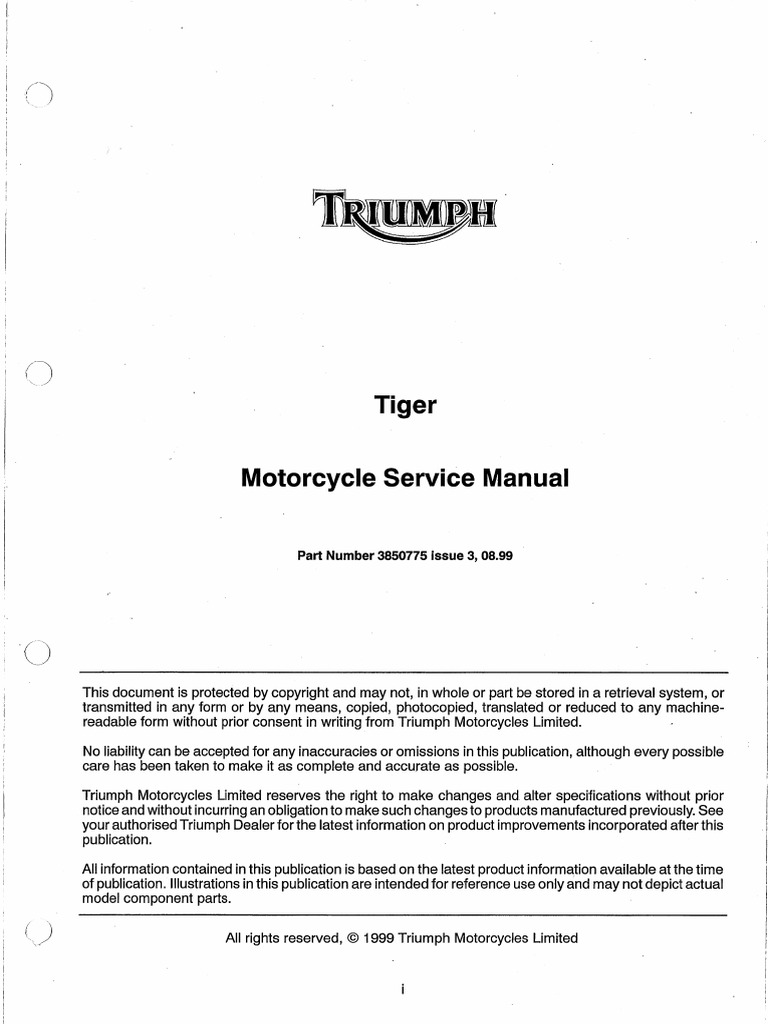 Manual Taller Triumph Tiger PDF Nut Hardware Screw