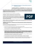 Aprueban Lineamientos para La Vigilancia de La Salud de Los Trabajadores Con Riesgo de Exposicion A Covid 191