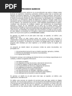 Diseño de los procesos químicos