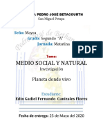 Medio Social y Natural 2do. "A" Gadiel Canizales Maestra Mayra