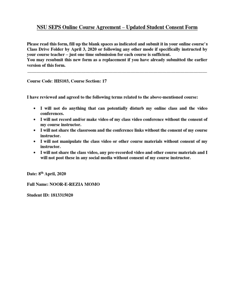 Consent Form Razz PDF | PDF