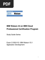 IBM Watson AI On IBM Cloud Professional Certification Program