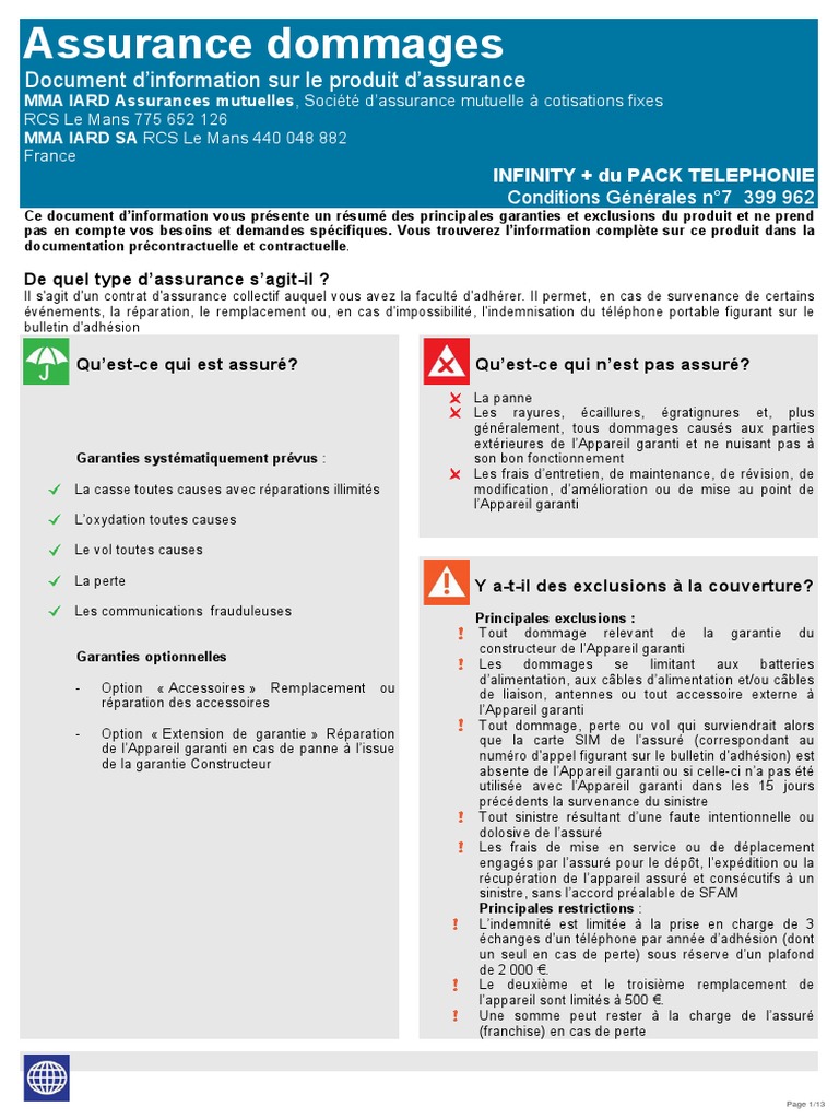 Attestation De Non Prise En Charge Par L assurance Habitation Sfam 20190130-4607564 INFINITT SFAM Assurance PDF | PDF | Assurance | Droit des  affaires