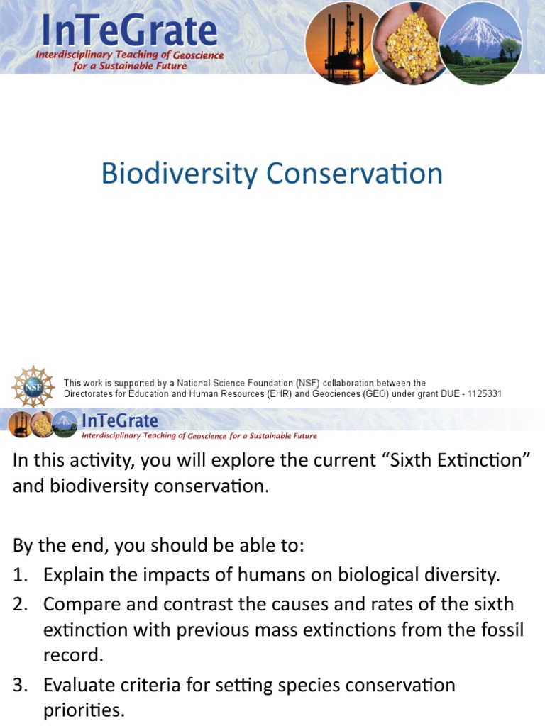 Biodiversity Conservation Strategies Explained | PDF | Conservation ...