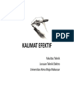 Kalimat Efektif Kalimat Efektif: Fakultas Teknik Jurusan Teknik Elektro Universitas Atma Maja Makassar
