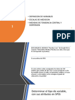 Practica Calificada 1: - Definicion de Variables - Escalas de Medicion - Medidas de Tendencia Central Y Dispersion