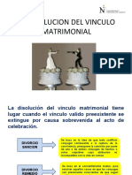 DISOLUCION DEL VINCULO MATRIMONIAL