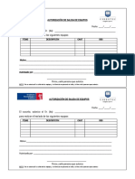 Autorización de Salida de Materiales