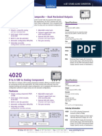 Encoder SDI To Analog Composite - Dual Reclocked Outputs: Specifications