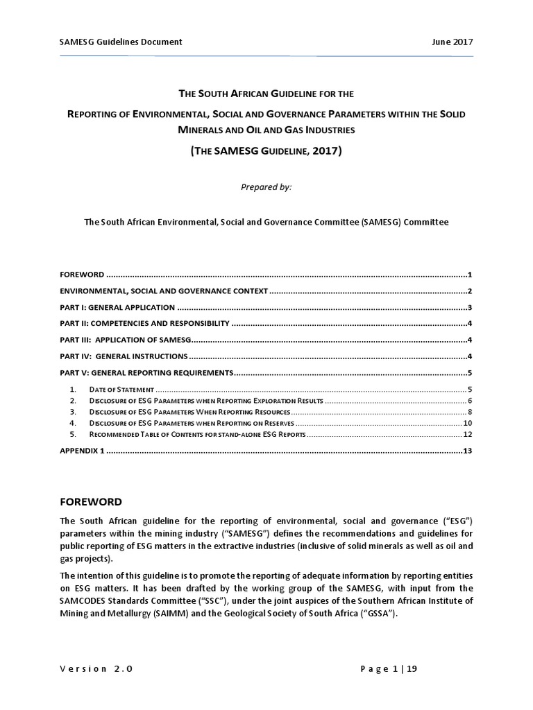 2017 - 06 - SAMESG Guidelines | PDF | Governance | Policy