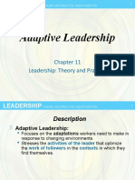 Adaptive Leadership: Leadership: Theory and Practice