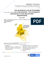 Tenencia de televisores en Colombia 2018