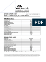 Specification Sheet: 2 7/8" P 110 7.90 LBS/FT, PH 6 HYDRIL TUBING