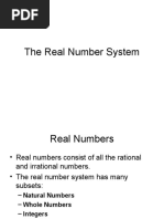 Real Number System Notes